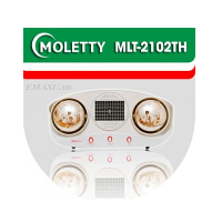 Đèn sưởi nhà tắm 2 bóng thổi gió nóng Moletty MLT2102T