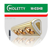 Đèn sưởi Moletty 3 bóng điều khiển từ xa M03HR