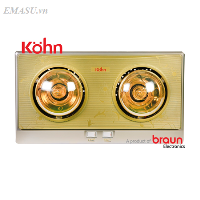 Đèn sưởi nhà tắm Braun (Kohn) 2 bóng KN02G